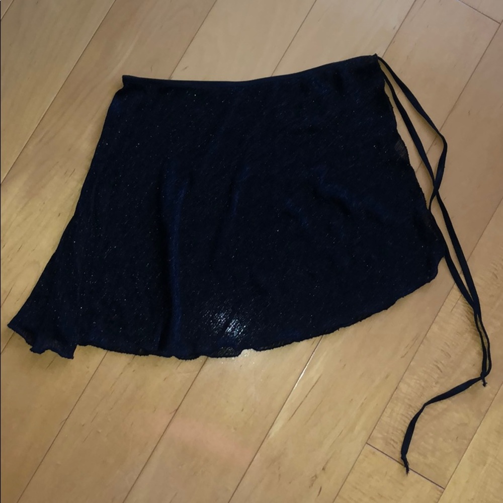 Black Sparkly Wrap Skirt